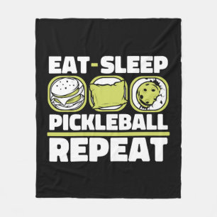 Eet Slaap Pickleball Herhaal Coach Player Pro Team Fleece Deken