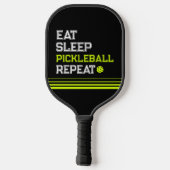 Eet Slaap Pickleball Herhaal Grappig  Paddle (Achterkant)