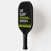 Eet Slaap Pickleball Herhaal Grappig  Paddle (Links)