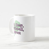 Eet Slaap Pickleball Herhaal op een Pickleball Pad Koffiemok (Voorkant links)