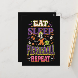 Eet Slaap Pickleball Herhaal Pickleball Briefkaart