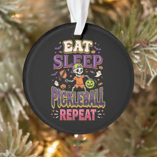 Eet Slaap Pickleball Herhaal Pickleball Ornament (Boom)