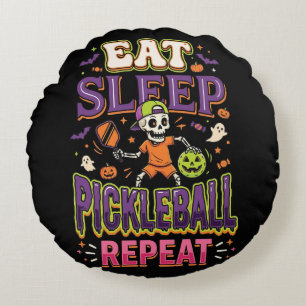 Eet Slaap Pickleball Herhaal Pickleball Rond Kussen