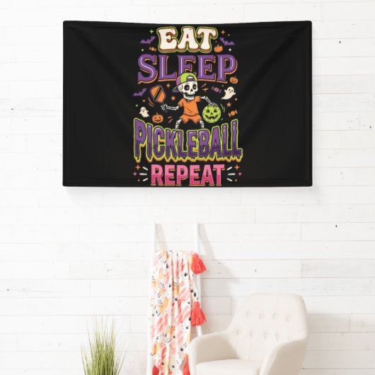 Eet Slaap Pickleball Herhaal Pickleball Spandoek (Insitu)