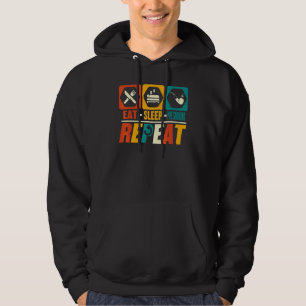 Eet Slaap Pijp Roken Herhaal Pijp Roken Hoodie
