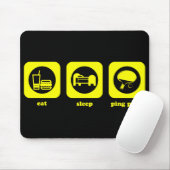 Eet. Slaap. Ping Pong. Mousepad Muismat (Met muis)