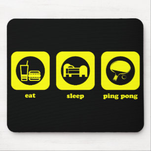 Eet. Slaap. Ping Pong. Mousepad Muismat
