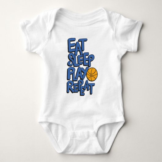 Eet slaap play-herhaling romper (Voorkant)