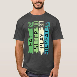 Eet slaap play-herhaling t-shirt