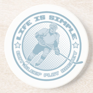 Eet, Slaap, Play Hockey-Onderzetter Zandsteen Onderzetter
