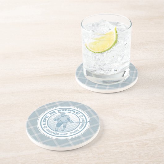 Eet, Slaap, Play Hockey Stone Onderzetter (Zijkant)