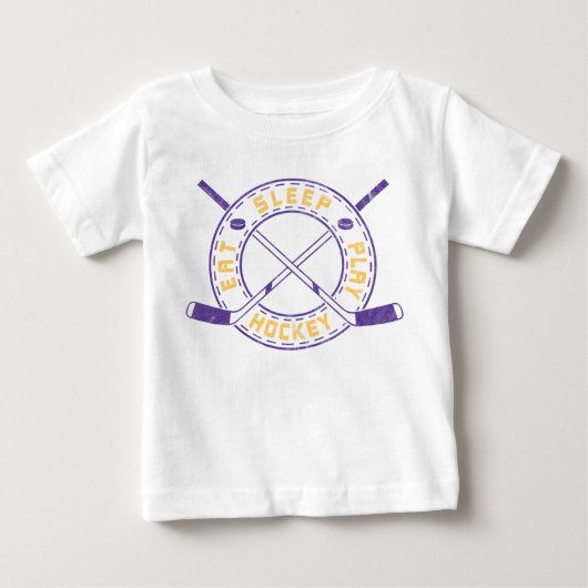 Eet, Slaap, Play Hockey Tee Shirt (Voorkant)