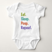 Eet. Slaap. Poep. Herhaal. baby kleding Romper (Voorkant)