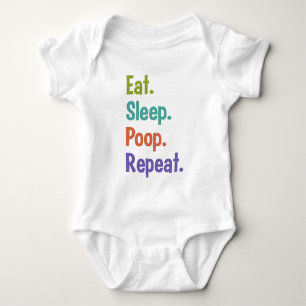 Eet. Slaap. Poep. Herhaal. baby kleding Romper