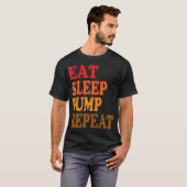 Eet Slaap Pomp Herhaal Grappig Krachttraining Powe T-shirt (Voorkant volledig)