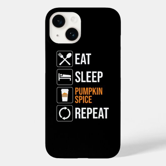 Eet. Slaap. Pompoen Spice. Herhaal Case-Mate iPhone Case (Achterkant)