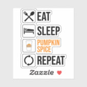 Eet. Slaap. Pompoen Spice. Herhaal Sticker (Vel)