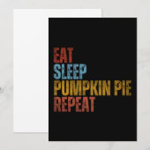 EET SLAAP POMPOEN TAART HERHAAL KAART (Voorkant / Achterkant)