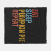 EET SLAAP POMPOENTAART HERHAAL FLEECE DEKEN (Voorkant (Horizontaal))