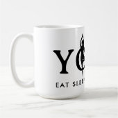 Eet slaap pose herhalingskoffie mok voor yogaliefh (Links)