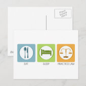 Eet slaap, praktijkrecht briefkaart (Voorkant / Achterkant)