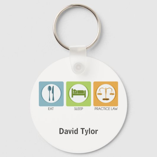 Eet slaap, praktijkrecht sleutelhanger (Voorkant)