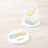 Eet slaap, praktijkrecht zandsteen onderzetter (Zijkant)