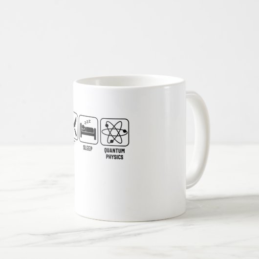 Eet. Slaap. Quantum Physics Koffiemok (Voorkant rechts)