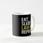 Eet Slaap Recht Herhaal School Advocaat Gift Hoodi Koffiemok (Voorkant rechts)