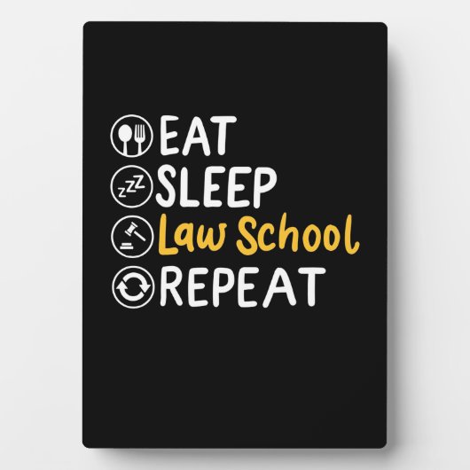 Eet Slaap Rechtenschool Herhaal Fotoplaat (voorkant)