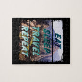 Eet slaap reizen herhalen - Machu Picchu, Peru Legpuzzel (Horizontaal)