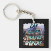 Eet slaap reizen herhalen - Machu Picchu, Peru Sleutelhanger (Voorkant)