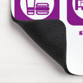 Eet. Slaap. Ren. Mousepad Muismat (Hoek)