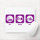 Eet. Slaap. Ren. Mousepad Muismat (Met muis)