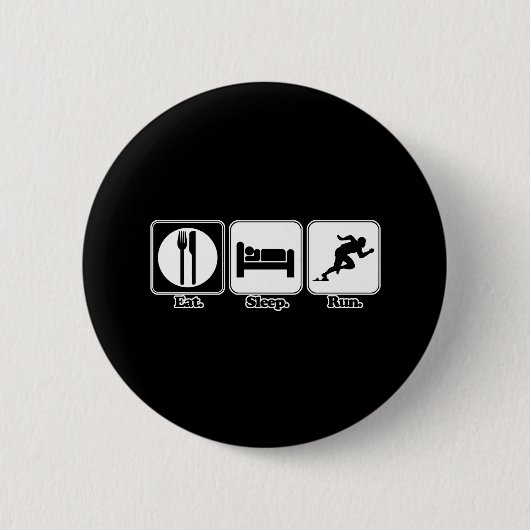 eet slaap ren ronde button 5,7 cm (Voorkant)