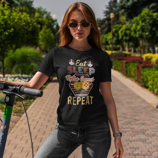 Eet Slaap Retro Games Herhaal -  Videogame T-shirt