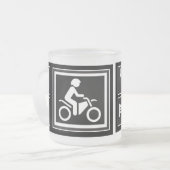 Eet. Slaap. RIDE! Matglas Koffiemok (Voorkant links)