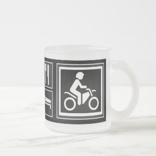 Eet. Slaap. RIDE! Matglas Koffiemok