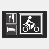 Eet. Slaap. RIDE! Rechthoekige Sticker (Voorkant)