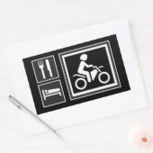 Eet. Slaap. RIDE! Rechthoekige Sticker (Envelop)