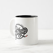 Eet, slaap, rol, herhaling | Mok met twee toonsoor (Voorkant links)