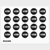 eet slaap rook wiet ronde sticker (Vel)
