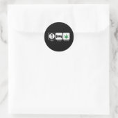 eet slaap rook wiet ronde sticker (Tas)