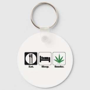 eet slaap rook wiet sleutelhanger