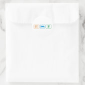Eet slaap - rotsklimmen ronde sticker (Tas)