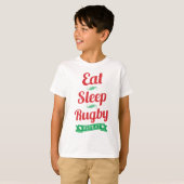 Eet, Slaap, Rugby, Herhaal T-shirt (Voorkant volledig)