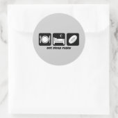 eet slaap rugby ronde sticker (Tas)
