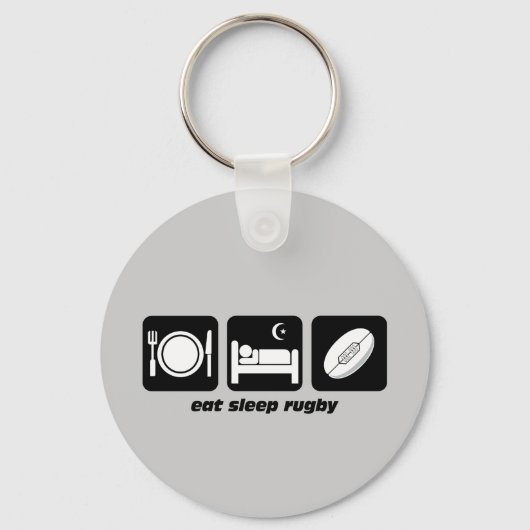 eet slaap rugby sleutelhanger (Voorkant)