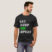 Eet Slaap Run Herhaal Grappige Running Slogan Runn T-shirt (Voorkant volledig)