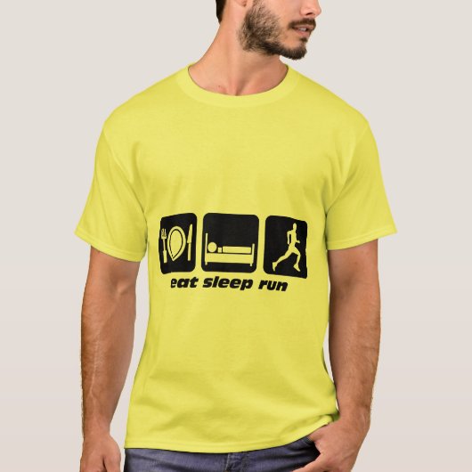 Eet slaap run t-shirt (Voorkant)